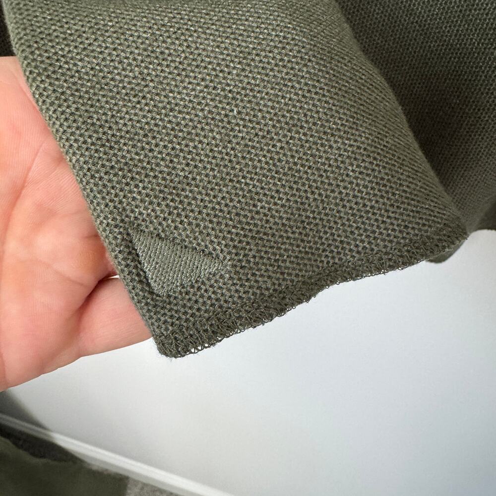 UNTUCKit Schrock Textured Long Sleeve Henley Medium Army Green - Picture 8 of 8